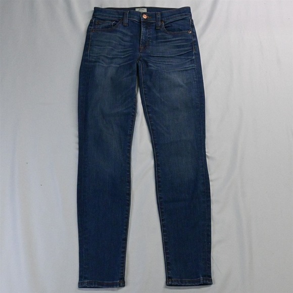 J.CREW 24 E8206 Toothpick Skinny Medium Wash Stretch Denim Jeans‎ - Picture 1 of 5